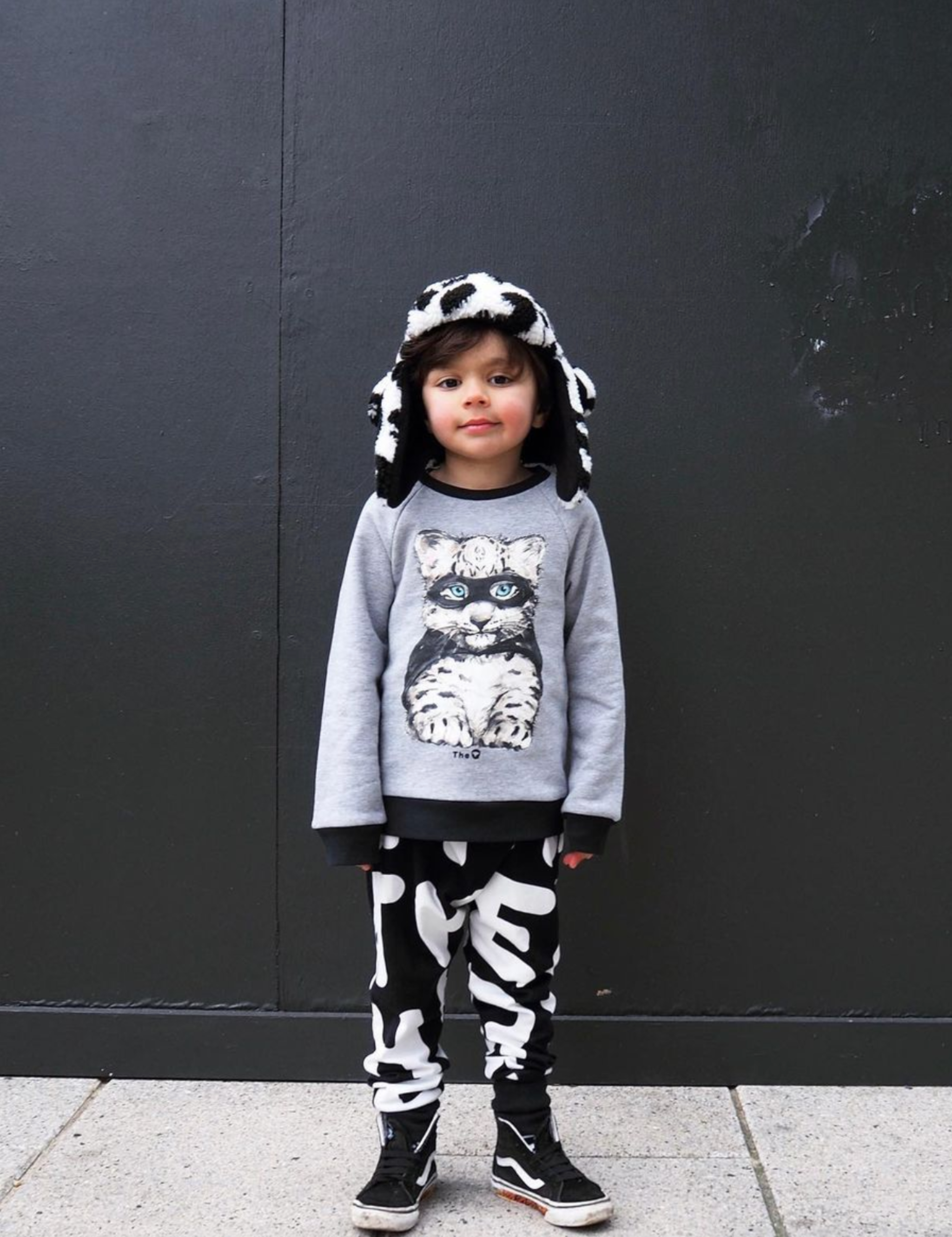 Organic Jersey Joggers - Black White THEQT