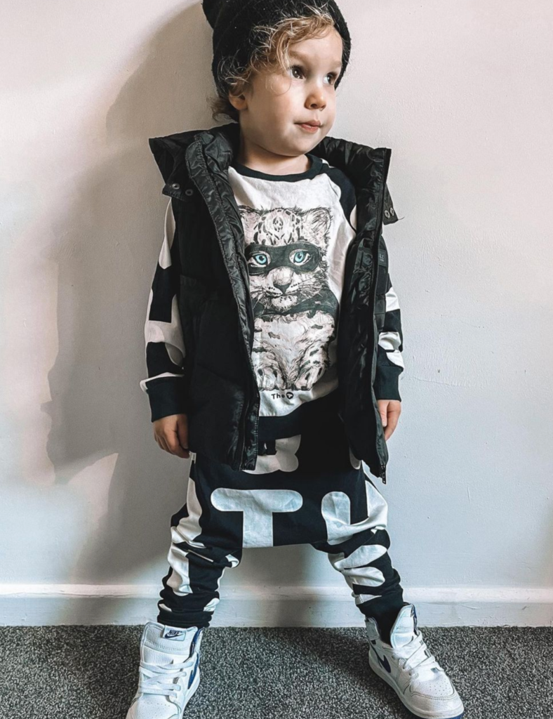 Organic LS Raglan Tee - Super Leopard
