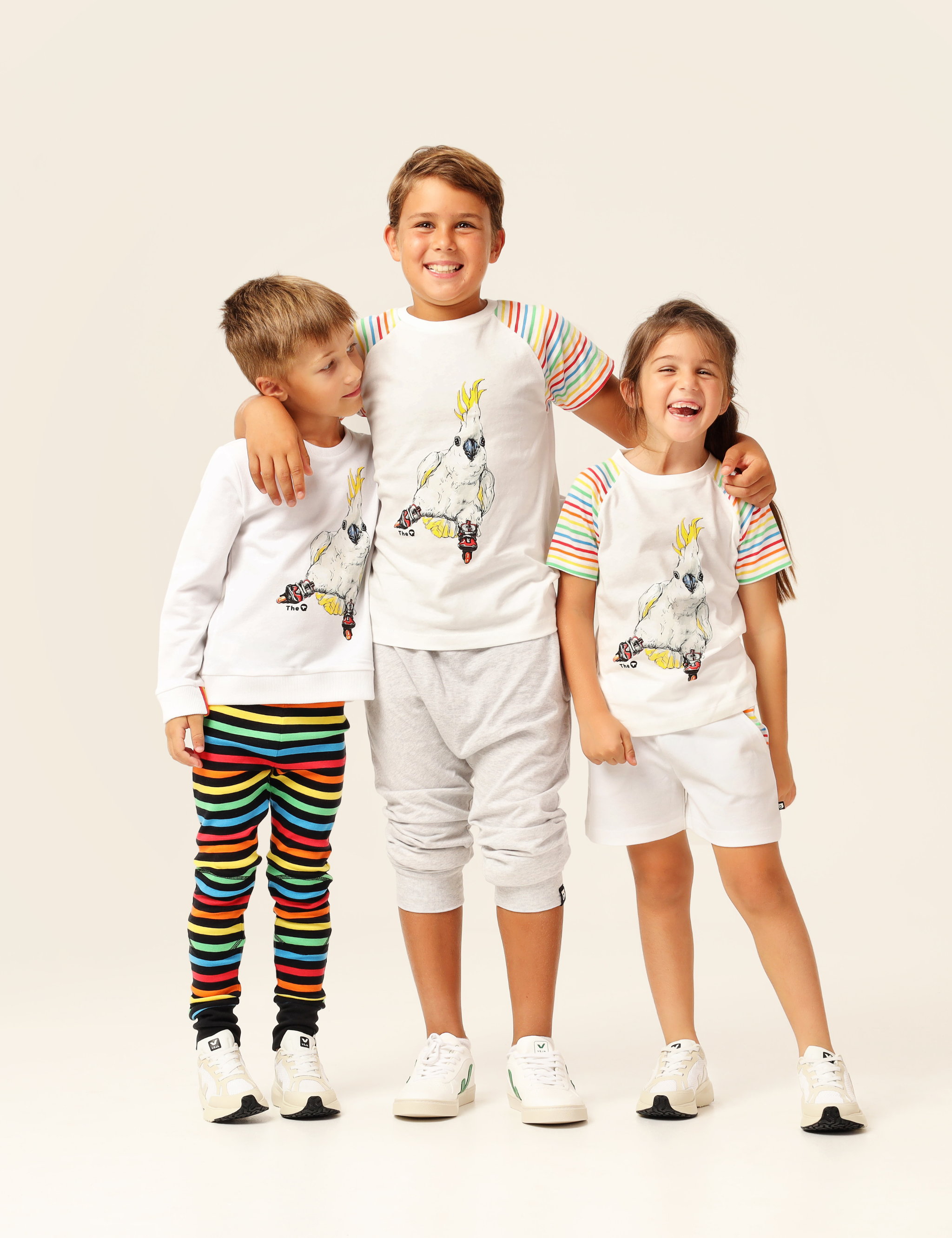 Organic Raglan Tee - Skating Cockatoo