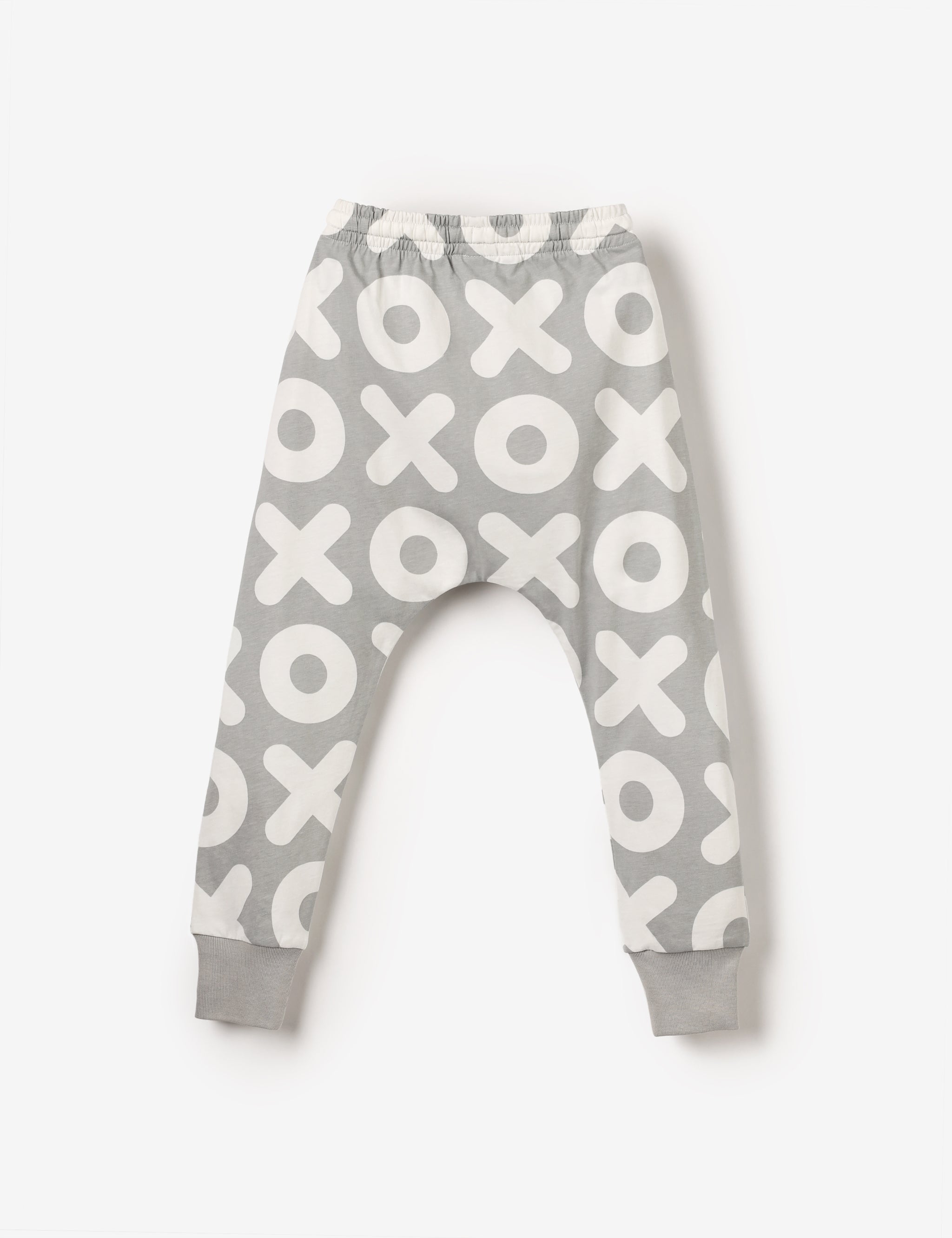 Organic Jersey Joggers - Grey White XOXO