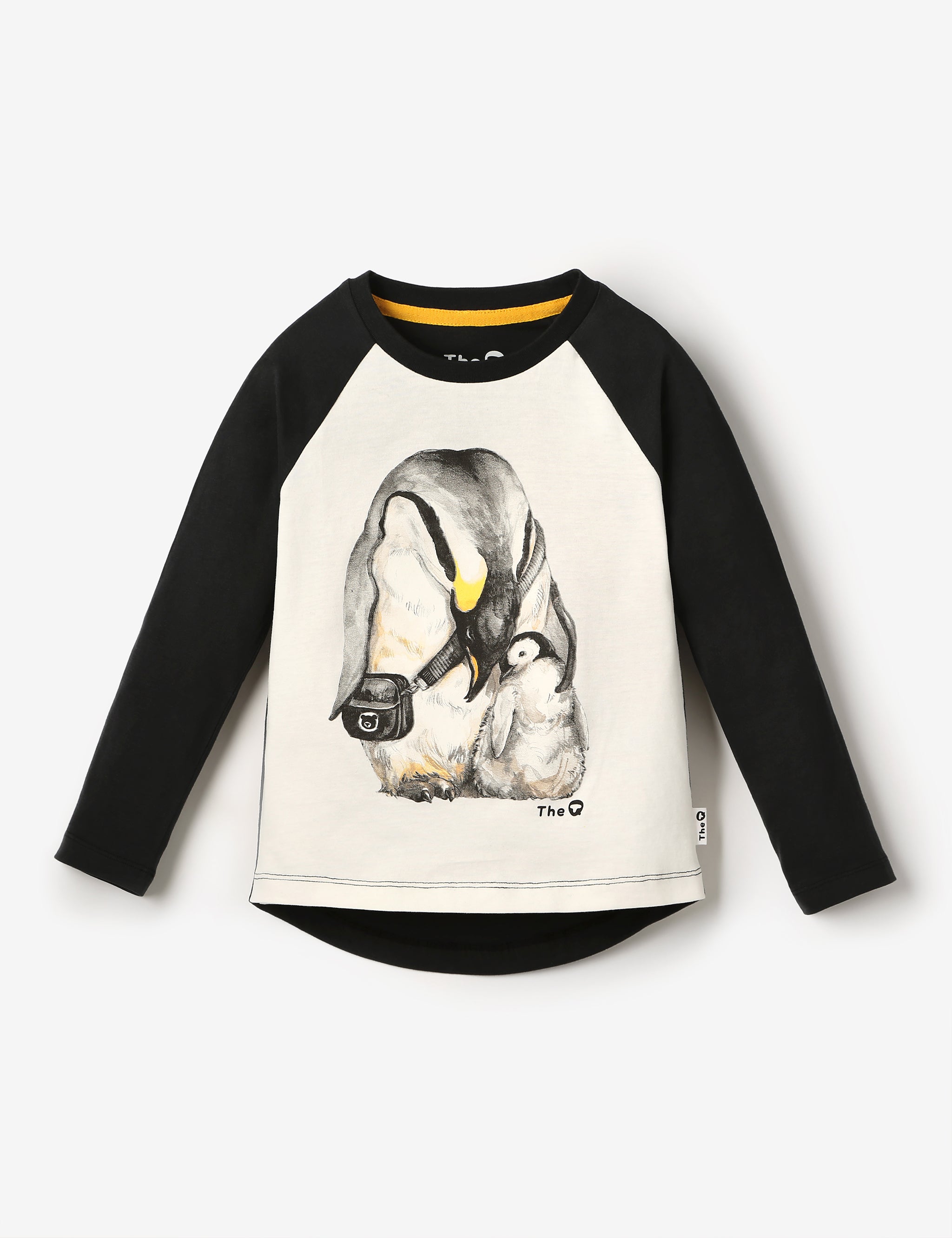 Organic LS Hi-Lo Raglan Tee - Penguin Cuddle