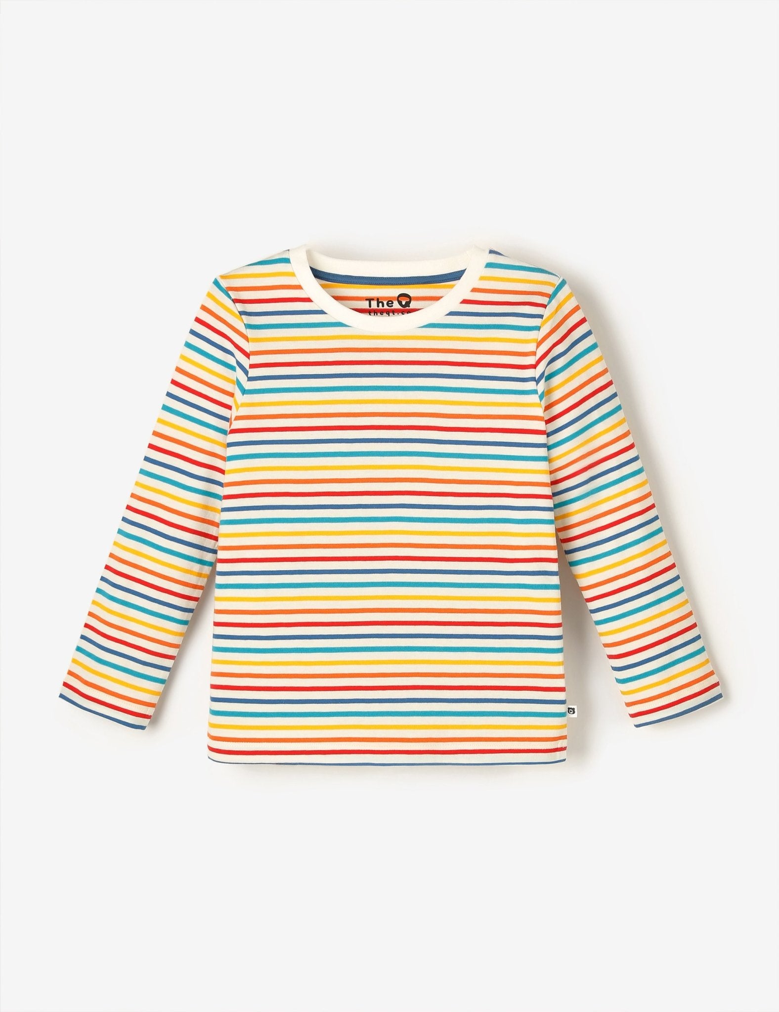 LS Tee - White Multistripe - The QT