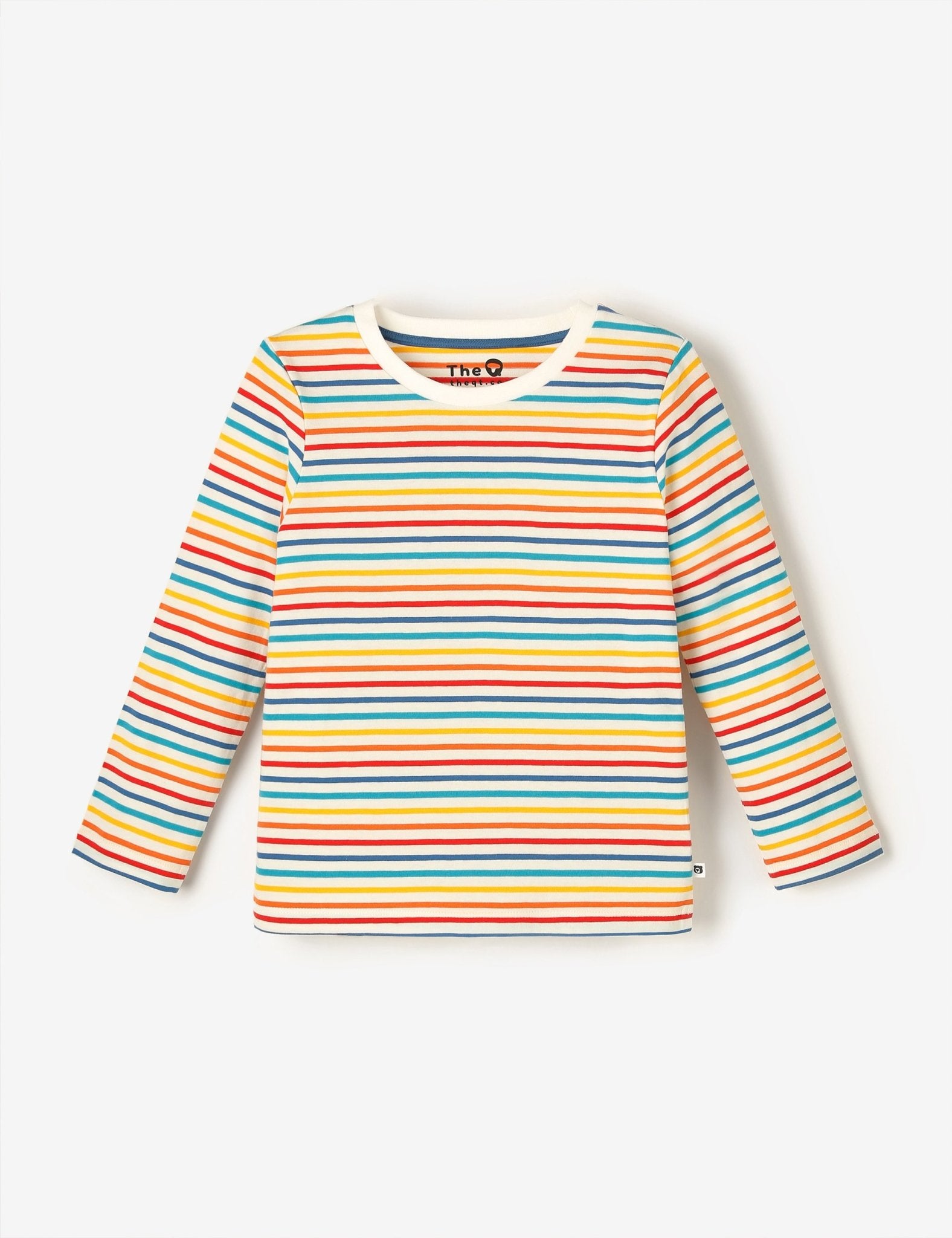 LS Tee - White Multistripe - The QT