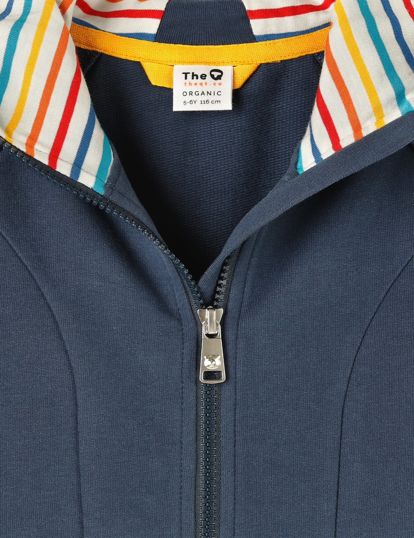 Zip-Up Long Hoodie - Navy - The QT