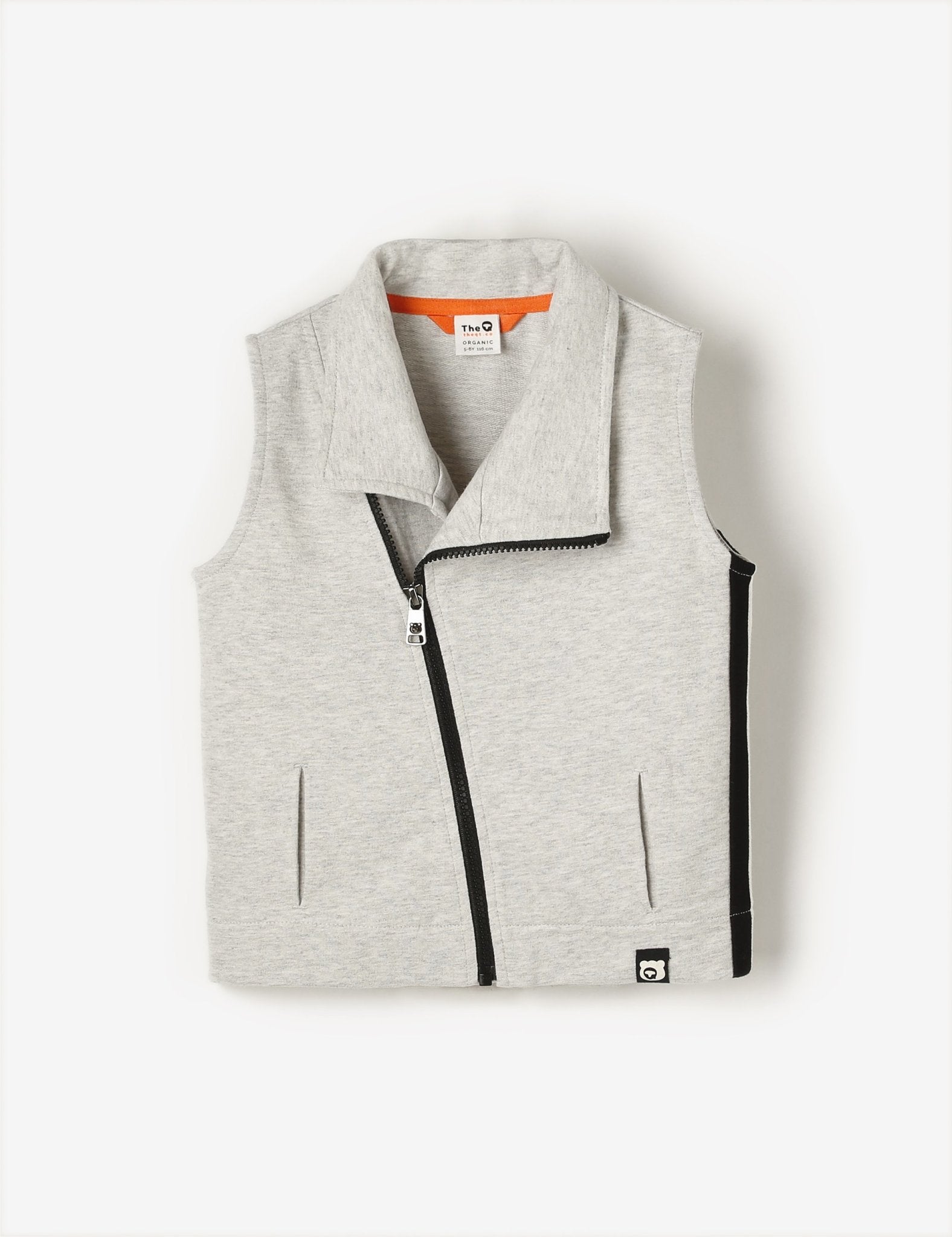 Zip-Up Vest - Grey Marl - The QT