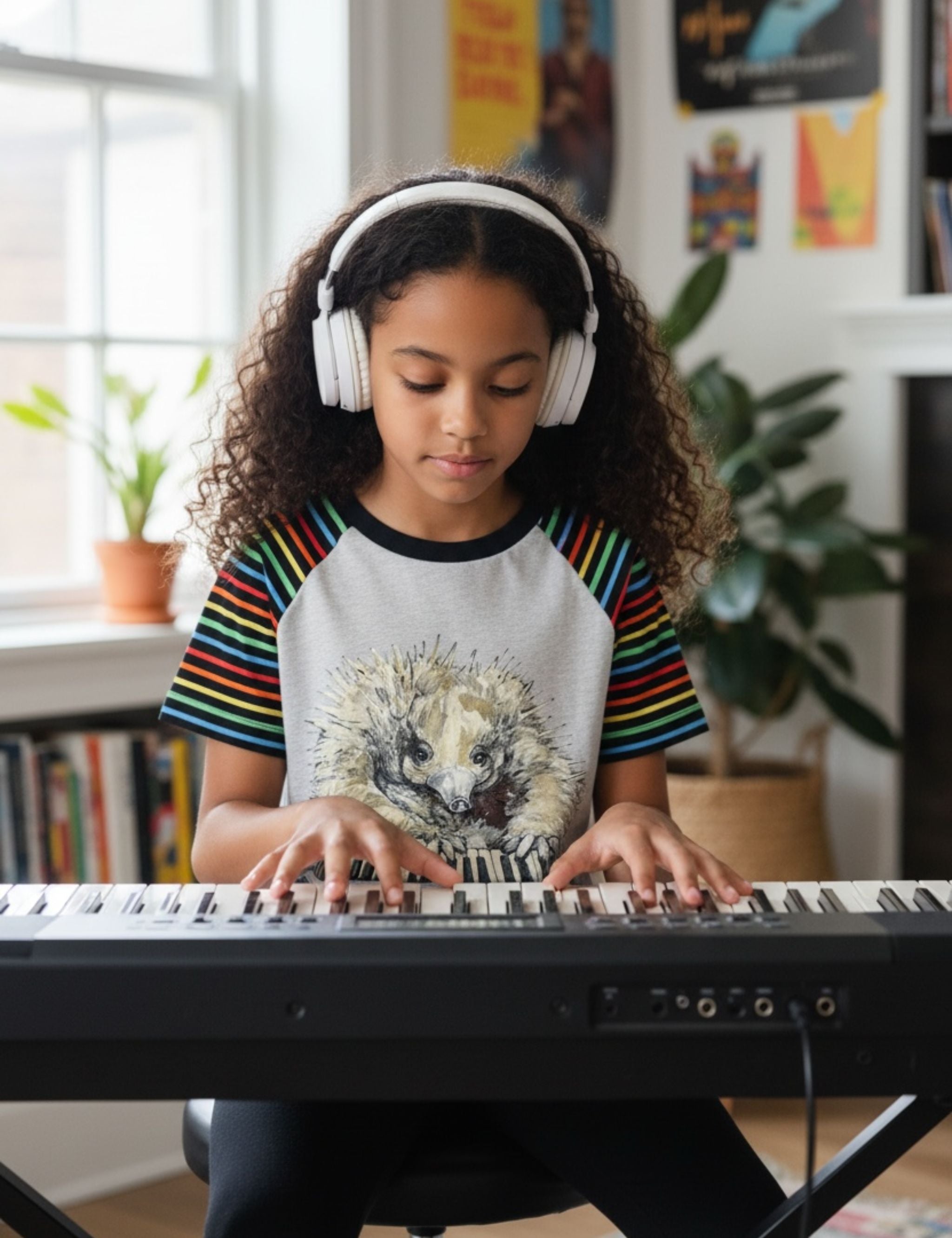 Organic Raglan Tee - Echidna Pianist