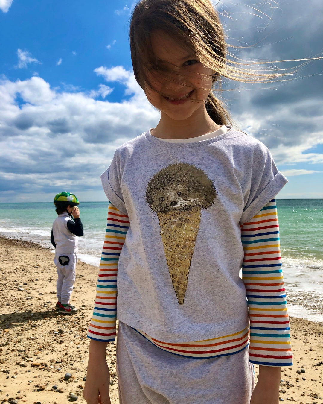 Organic Cap Sleeve Tee - Ice Cream Hedgie