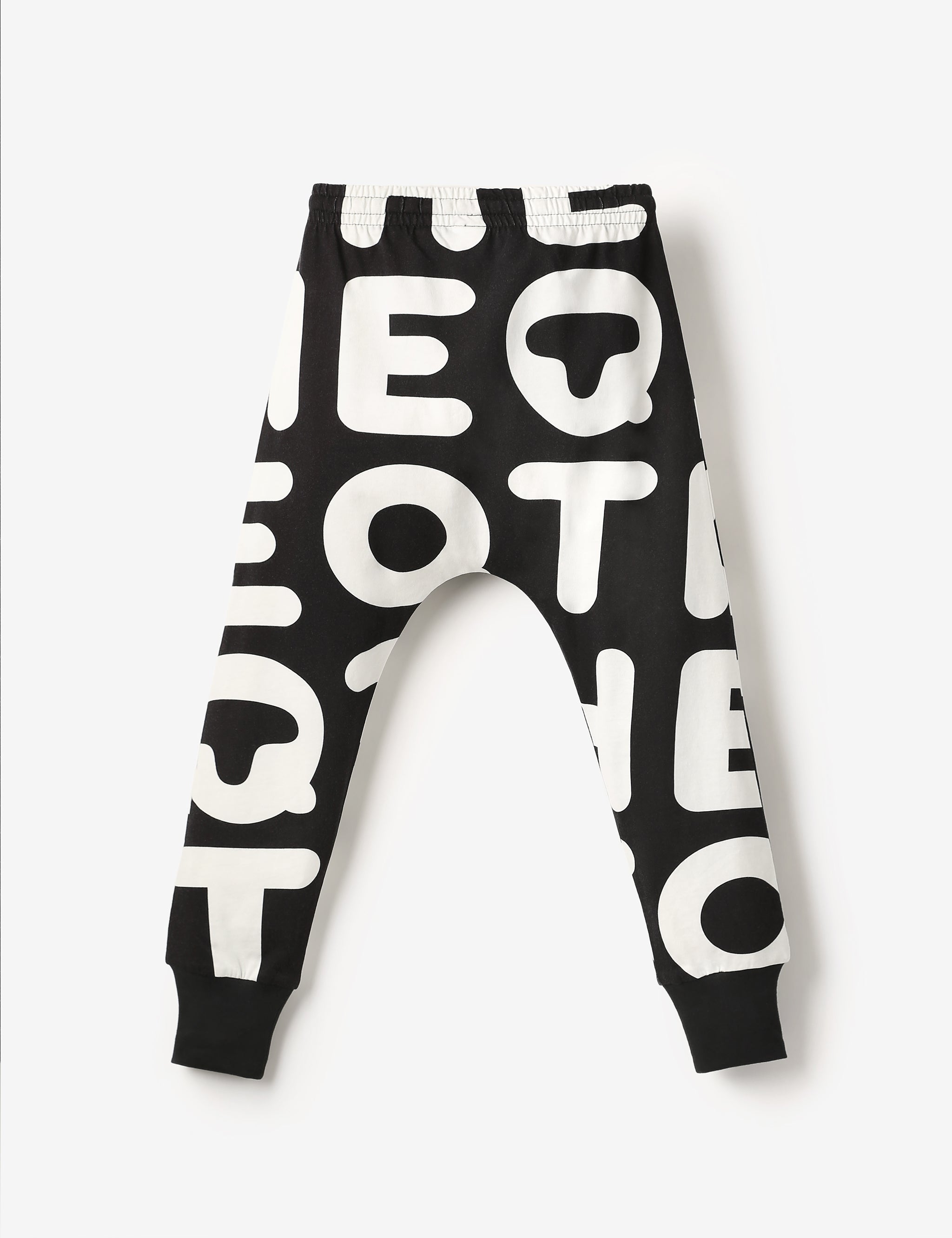 Organic Jersey Joggers - Black White THEQT