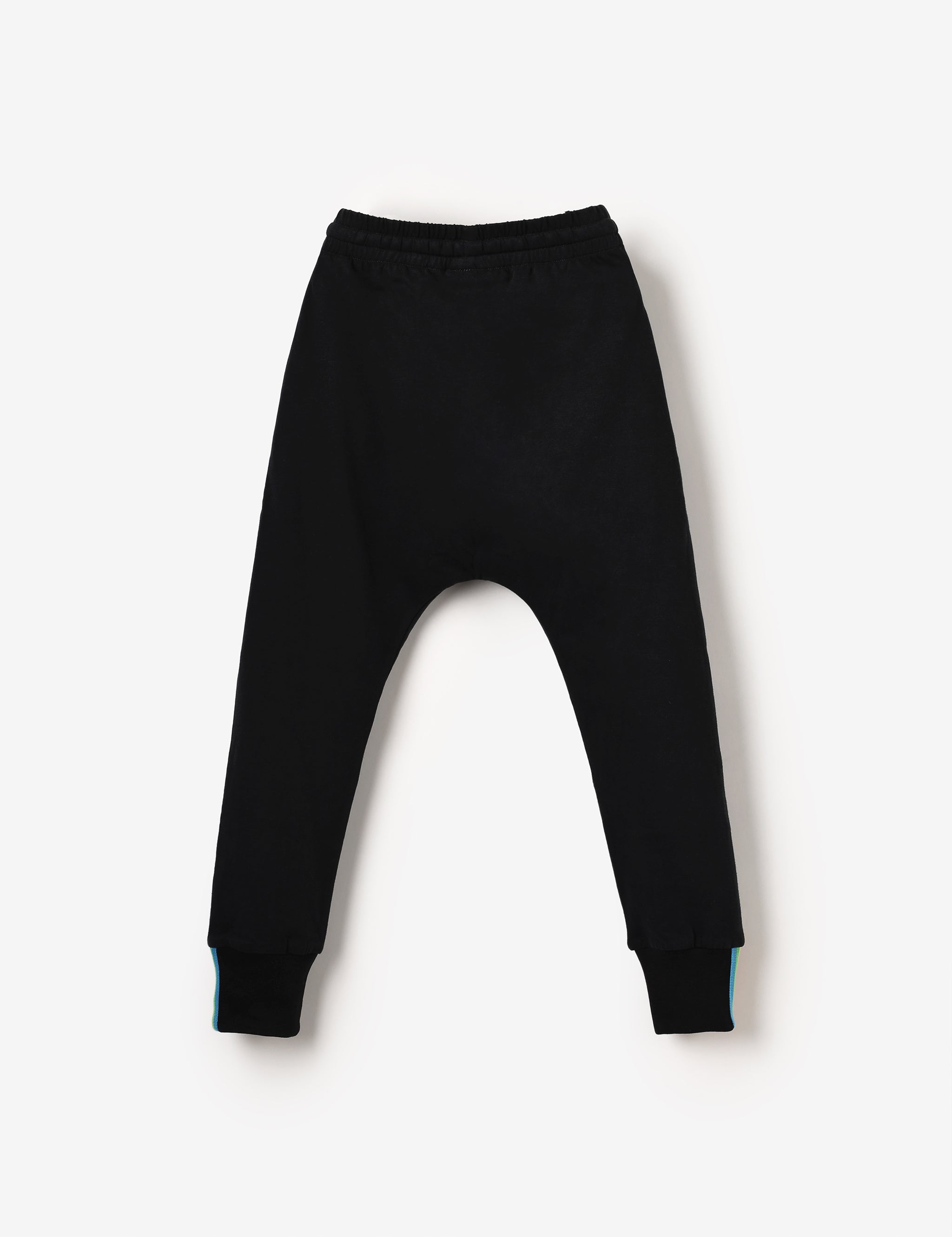 Organic Knee Patch Jersey Joggers - Black Ink