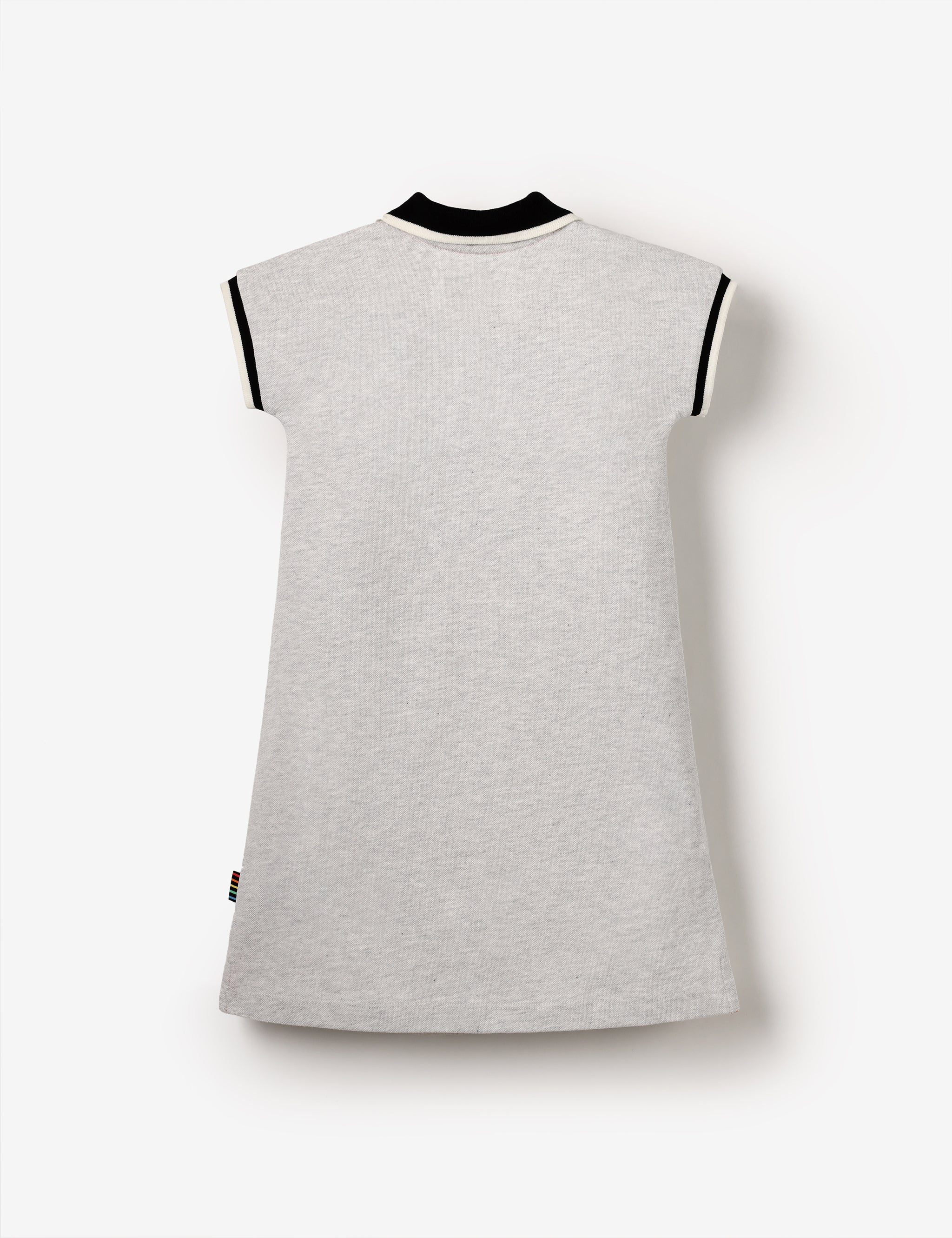 Organic Polo Dress - Grey Marl