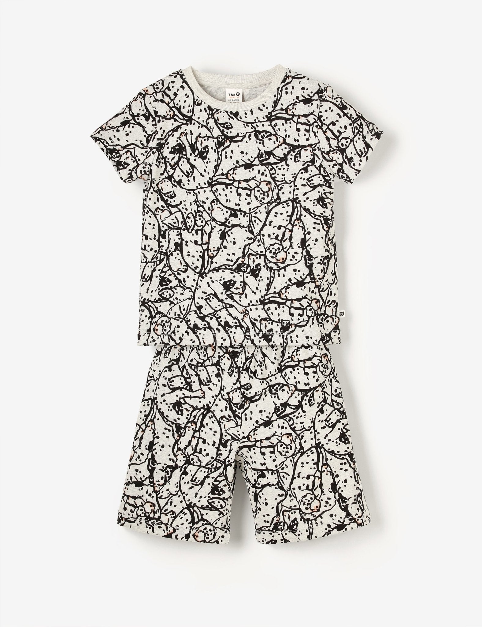 Tee & Shorts Set - Grey Marl Dalmatians - The QT