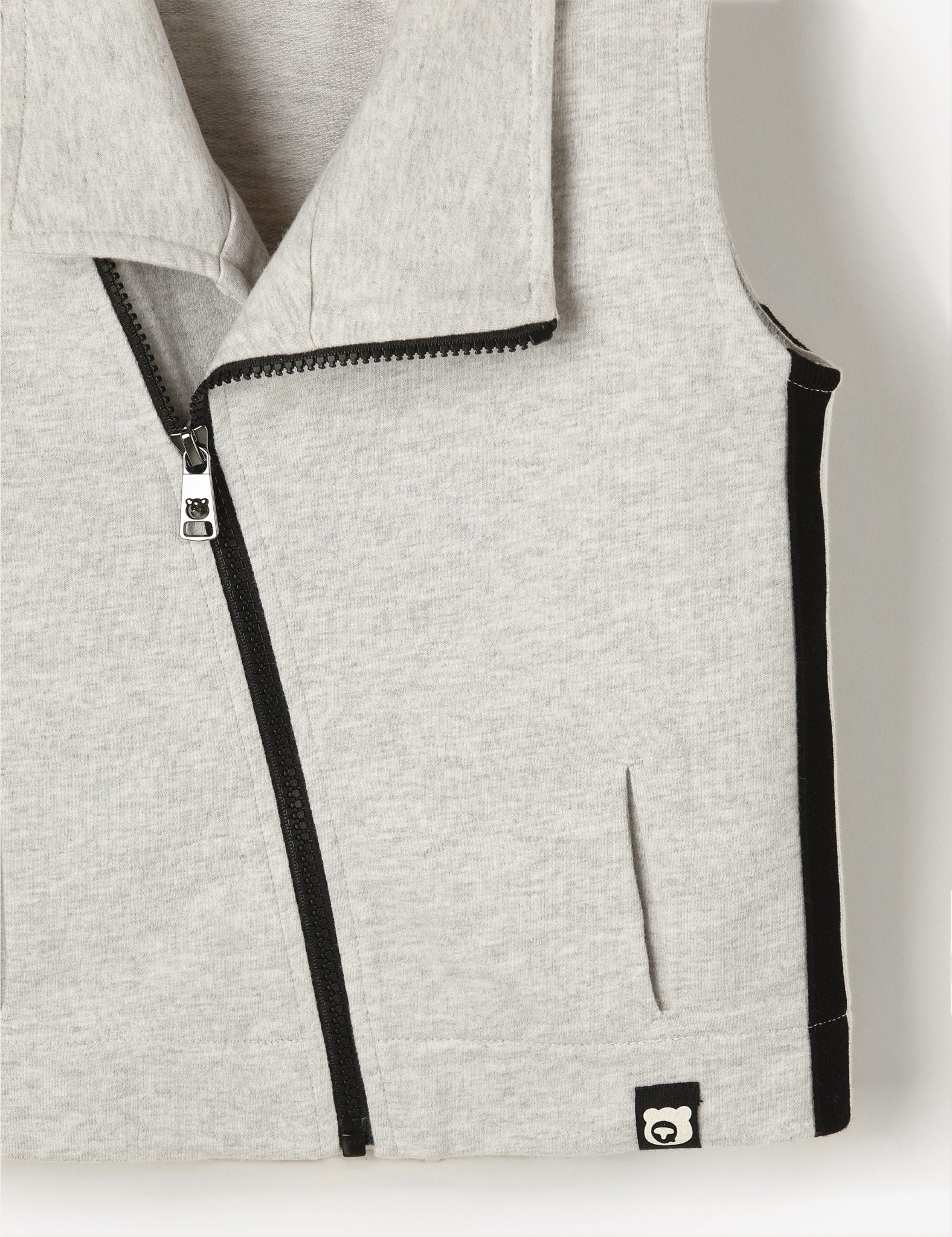 Zip-Up Vest - Grey Marl - The QT